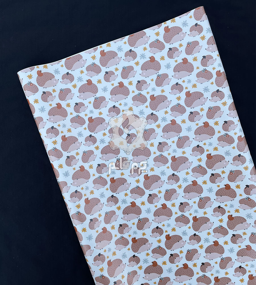 چرم فانتزی طرح جوجه تیغی