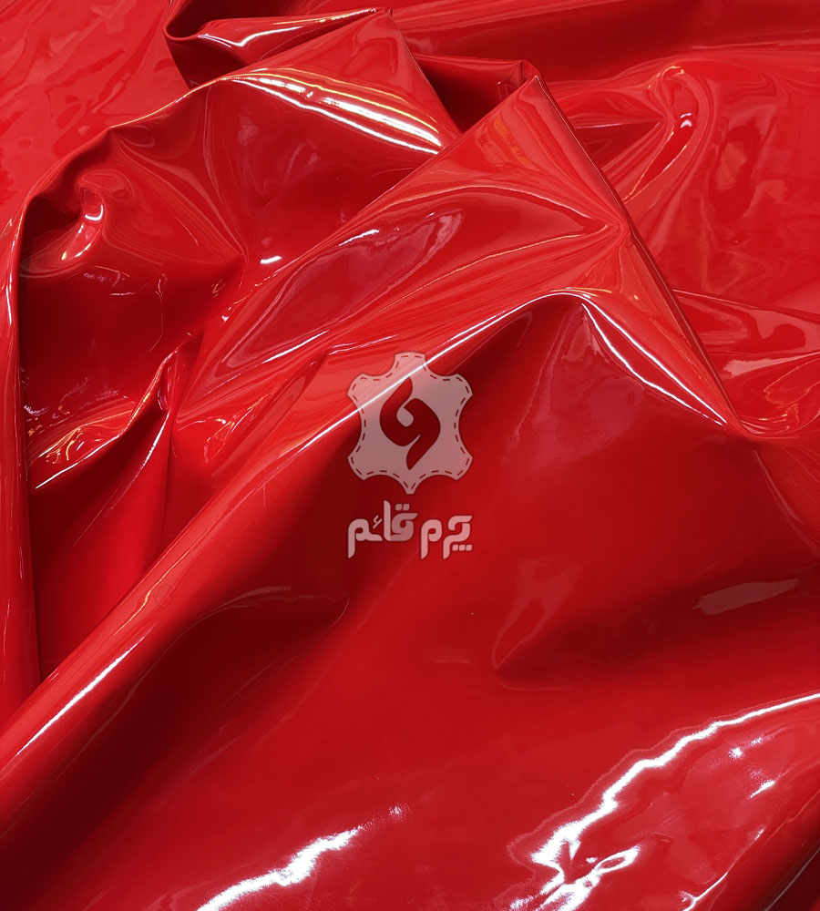 چرم مصنوعی ورنی قرمز