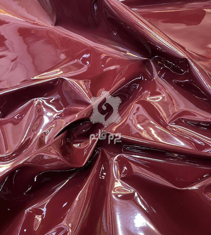 چرم مصنوعی ورنی زرشکی