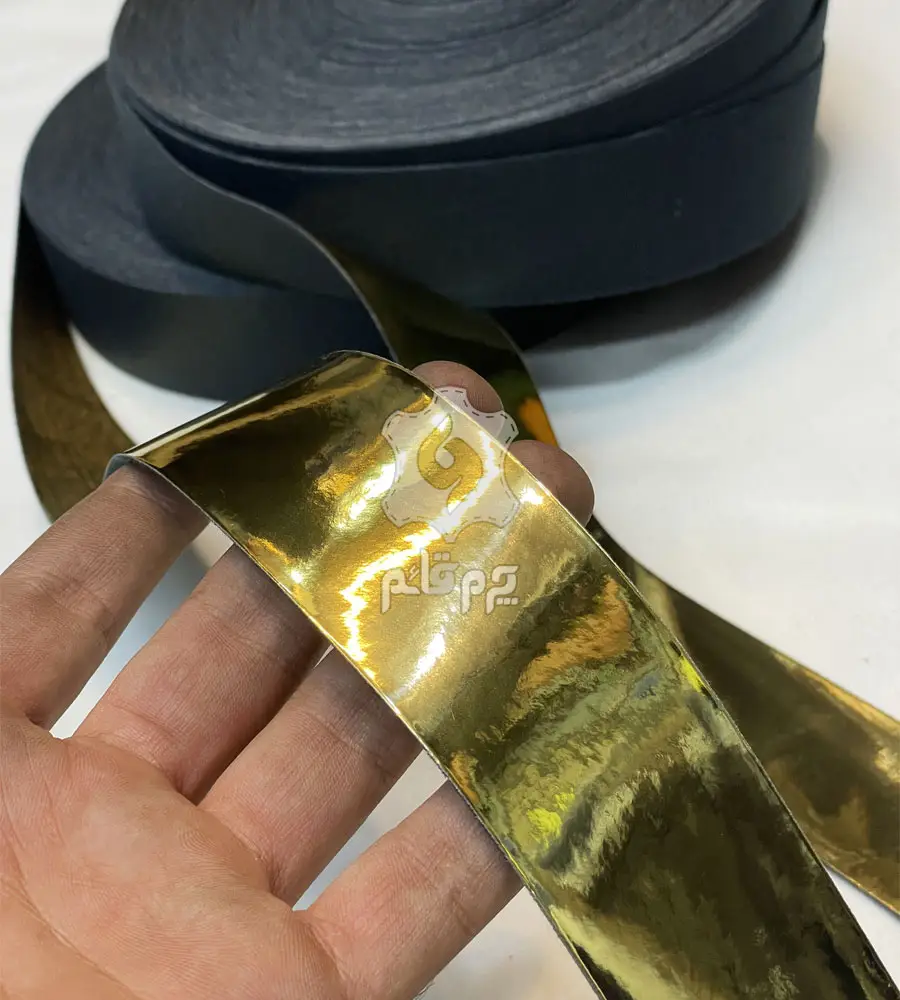 نوار چرم طلایی