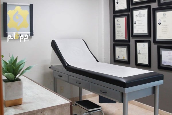 تخت بیمارستان چرمی 